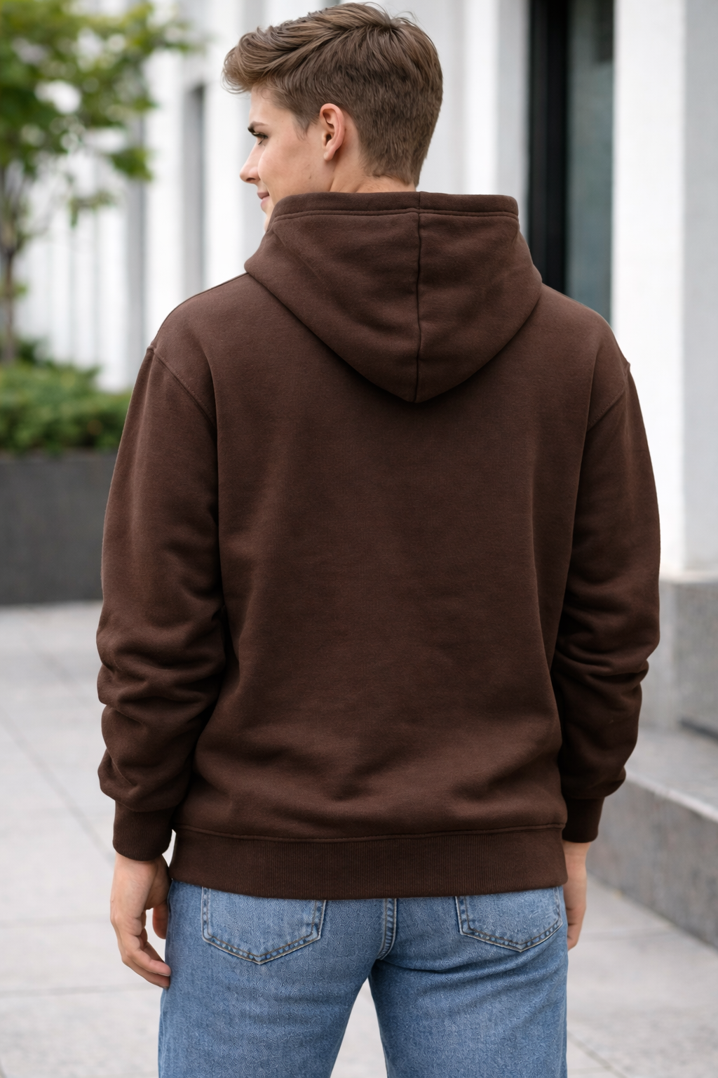 MEN'S COFFEE REGULAR FIT HOODIES -300 GSM