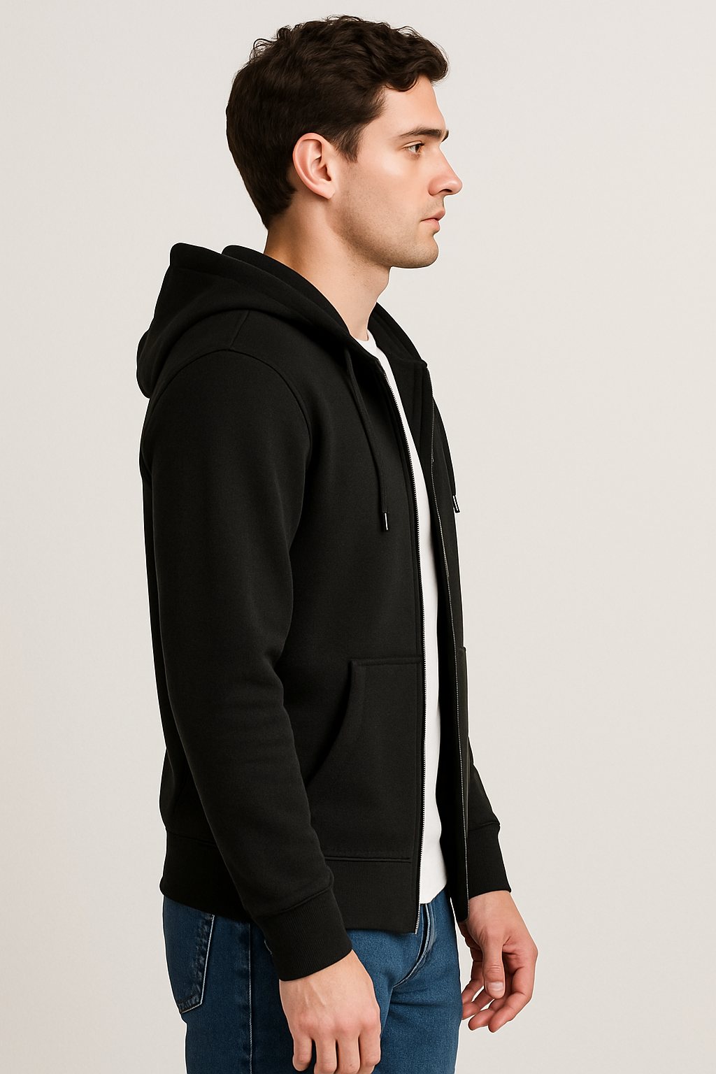 Cotton Printed Zipper Hoodies -350 GSM