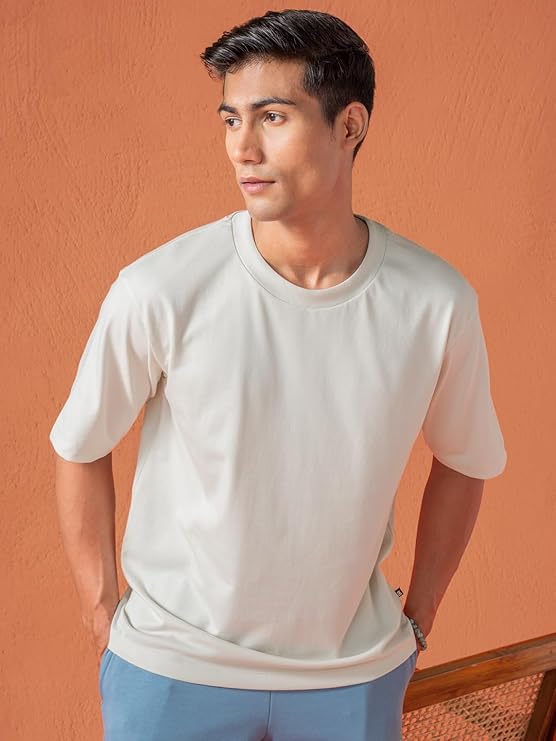 WHITE COTTON OVERSIZED TSHIRT