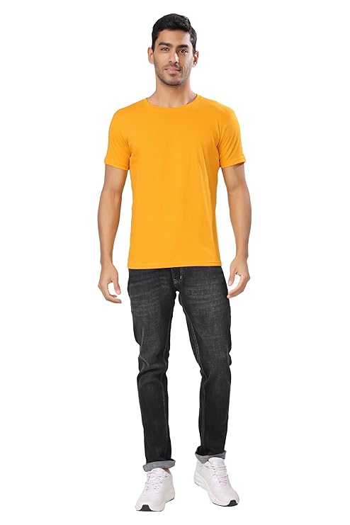 MUSTARD COTTON REGULAR FIT