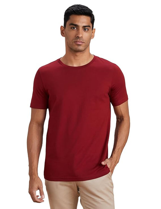 MAROON COTTON REGULAR FIT