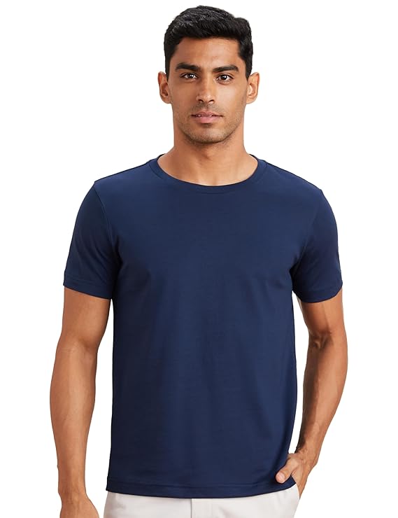 NAVY BLUE COTTON REGULAR FIT