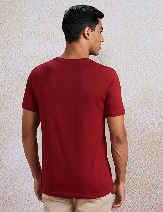 MAROON COTTON REGULAR FIT