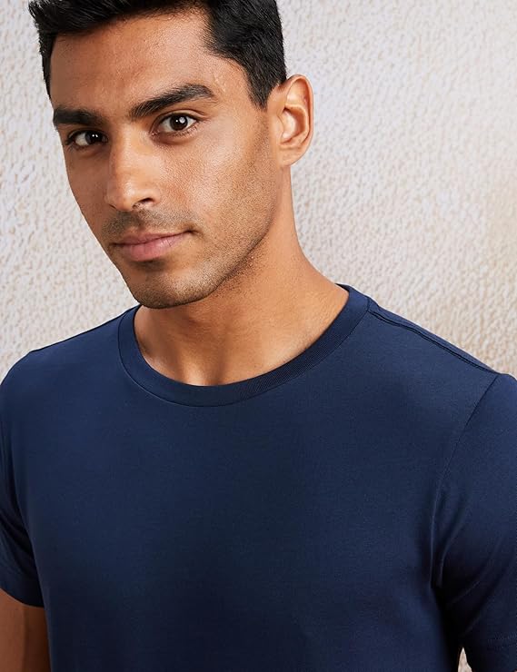 NAVY BLUE COTTON REGULAR FIT