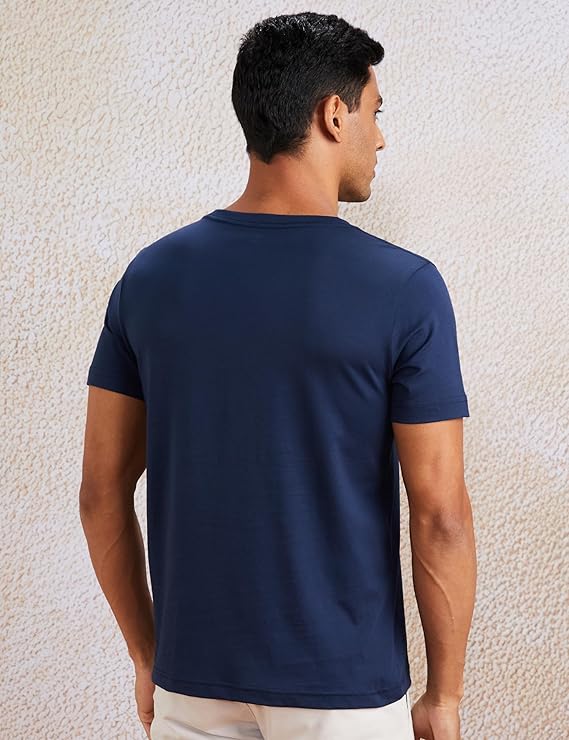 NAVY BLUE COTTON REGULAR FIT