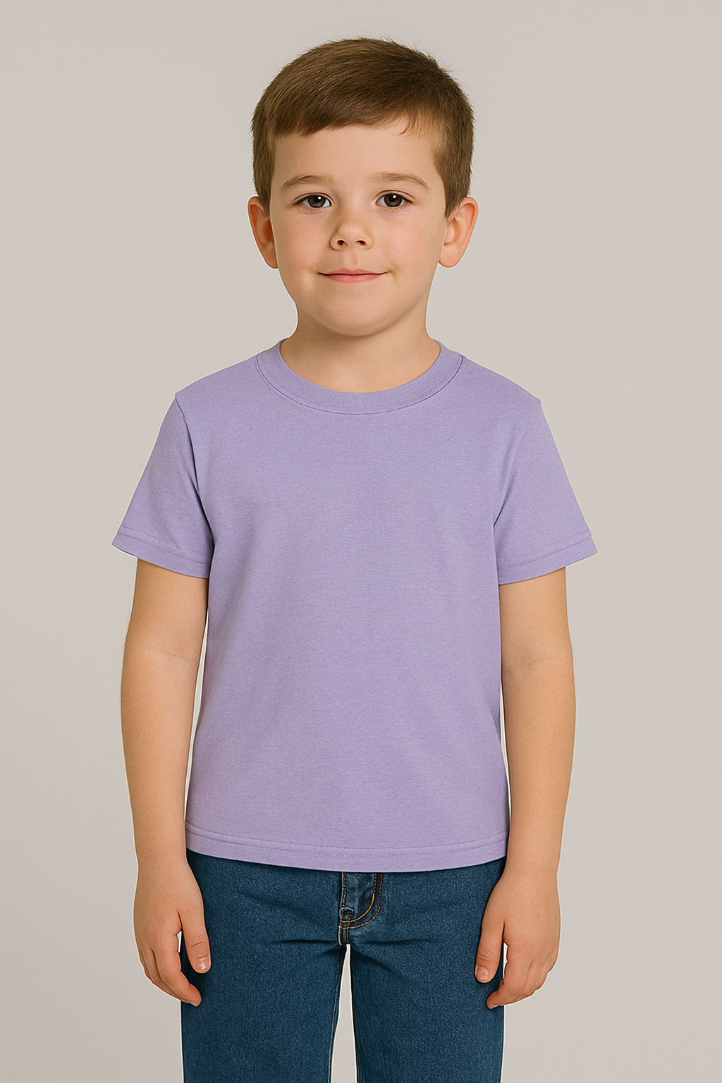 KID'S LAVENDOUR COTTON HALF SLEEVES T-SHIRT