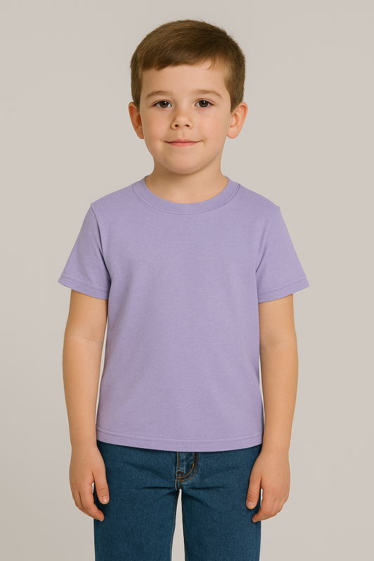 KID'S LAVENDOUR COTTON HALF SLEEVES T-SHIRT