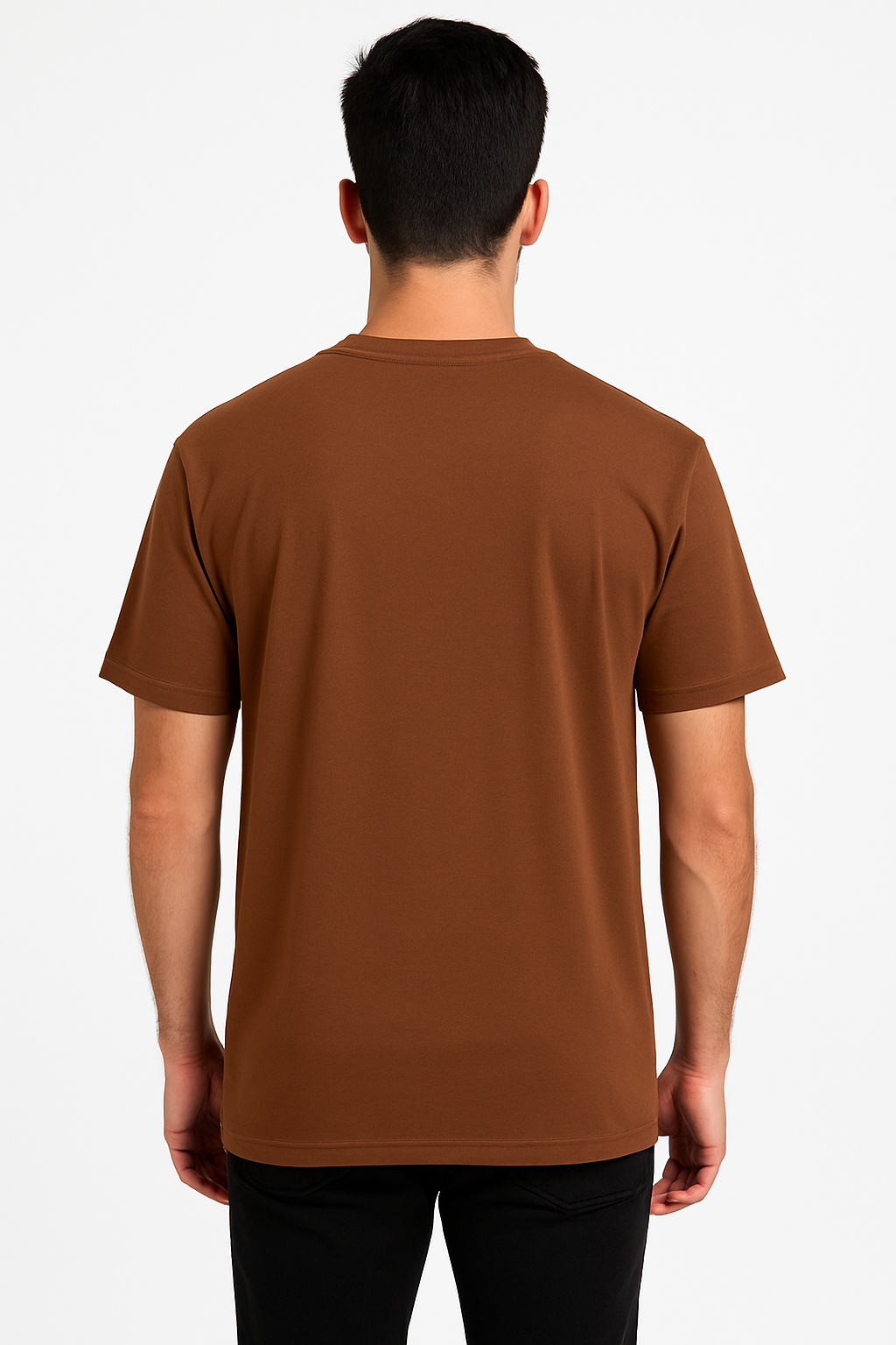 CHOCLATE BROWN COTTON OVERSIZED TSHIRT-220 GSM