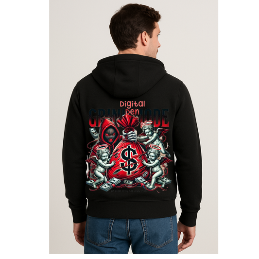 Cotton Printed Regular Fit Zipper Hoodies - 350 GSM