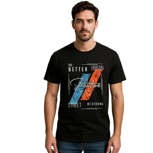 COTTON PRINTED REGULAR FIT TSHIRT-180 GSM