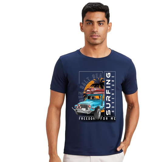 COTTON PRINTED REGULAR FIT TSHIRT-180 GSM