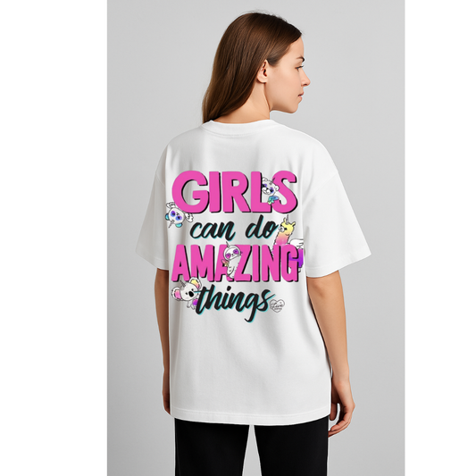 FRENCH TERRY OVERSIZED PRINTED T-SHIRT -240 GSM