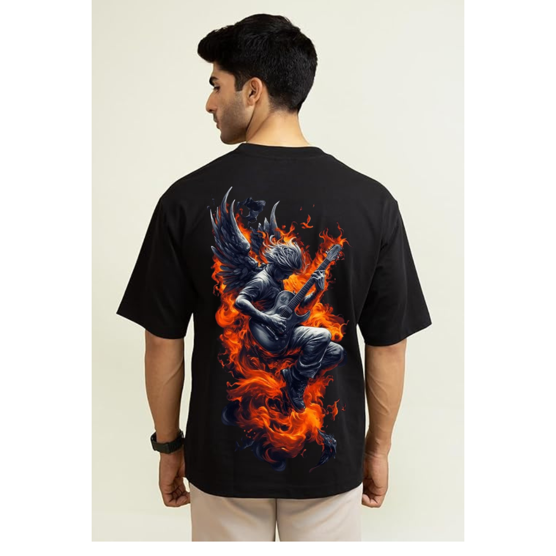 COTTON OVERSIZED PRINTED T-SHIRT-240 GSM