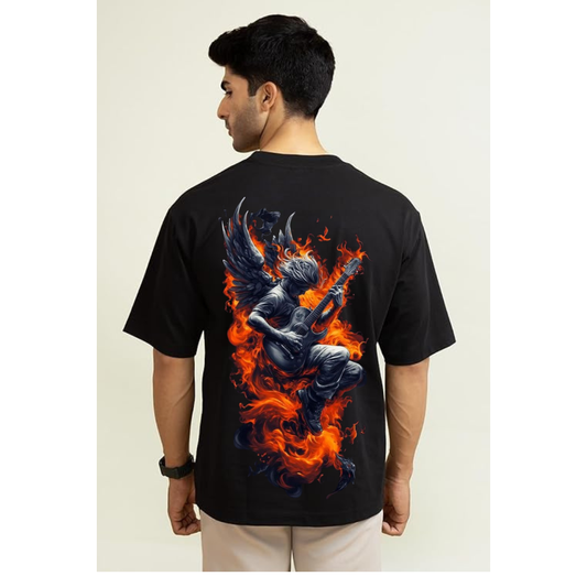 COTTON OVERSIZED PRINTED T-SHIRT-240 GSM