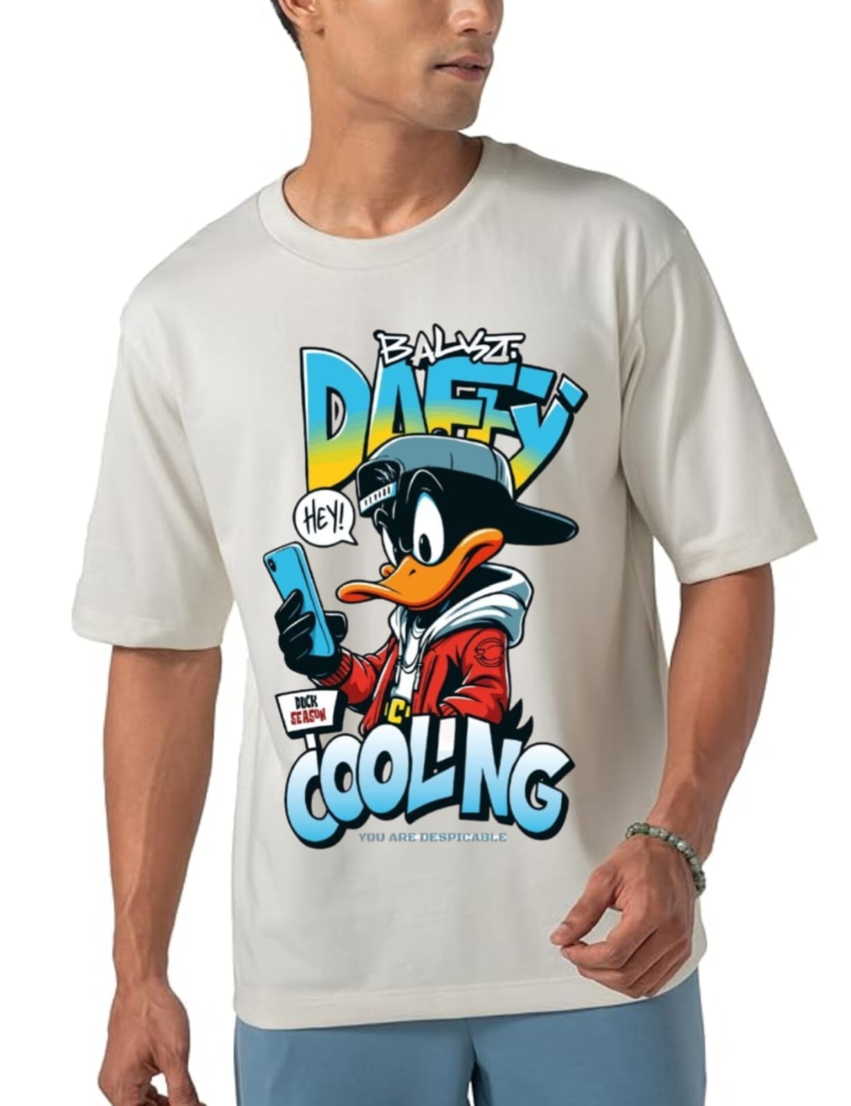 Cotton Printed Oversized Tshirt-220 GSM